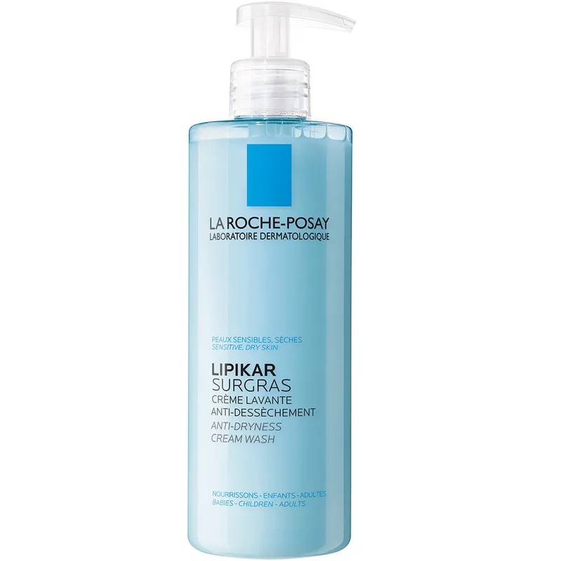 La Roche-Posay Lipikar Surgras Anti-Dryness Cream Wash Κρέμα Καθαρισμού Προσώπου & Σώματος για Ξηρές, Ευαίσθητες Επιδερμίδες 400ml