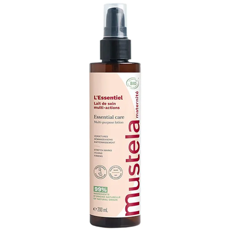 Mustela Essential Care Multi-Purpose Lotion Πολυχρηστική Λοσιόν Βασικής Φροντίδας Κατά την Διάρκεια της Εγκυμοσύνης & για την Αντιμετώπιση της Χαλάρωσης & των Ραγάδων 200ml