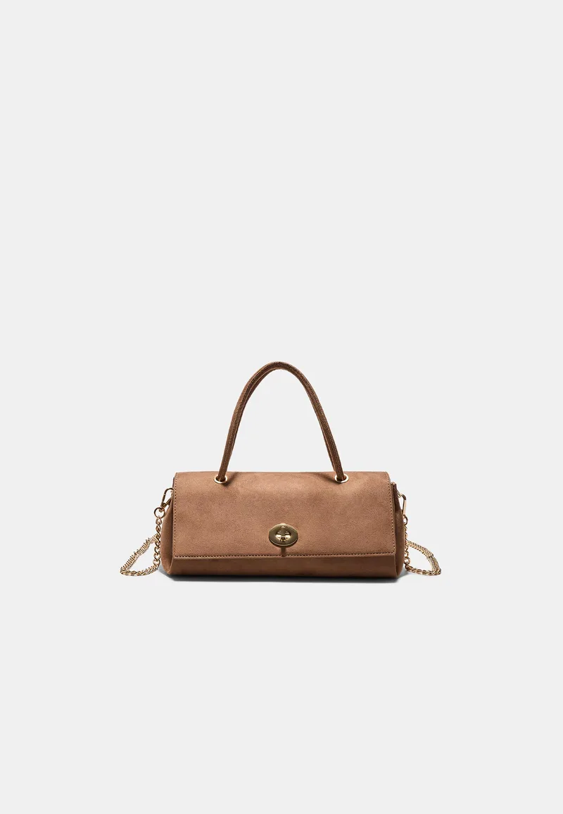 Stradivarius Τσάντα Χιαστί Πόλης Με Διπλό Λουρί Καραμελέ Os