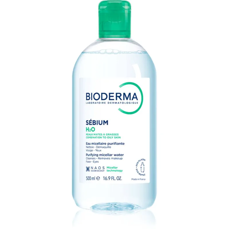 Bioderma Sébium H2O μικυλλιακό νερό για μικτή και λιπαρή επιδερμίδα 500 ml