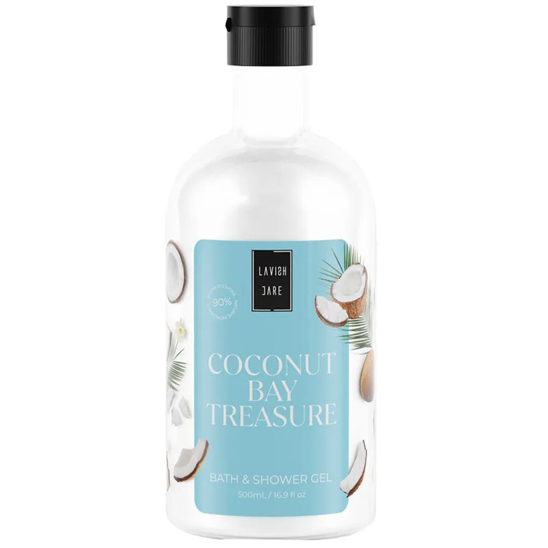Lavish Care Coconut Bay Treasure Bath & Shower Gel Ενυδατικό & Καταπραϋντικό Αφρόλουτρο με Άρωμα Καρύδας 500ml