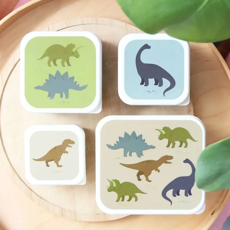 Φαγητοδοχεία (Σετ 4τμχ) Α Little Lovely Company Dinosaurs SBSEDI38