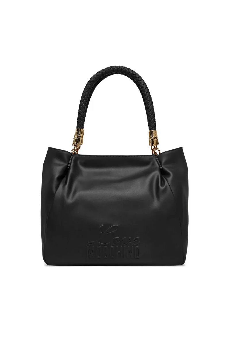 Love Moschino γυναικεία τσάντα tote με ανάγλυφο λογότυπο - JC4225PP0OKA0 Μαύρο