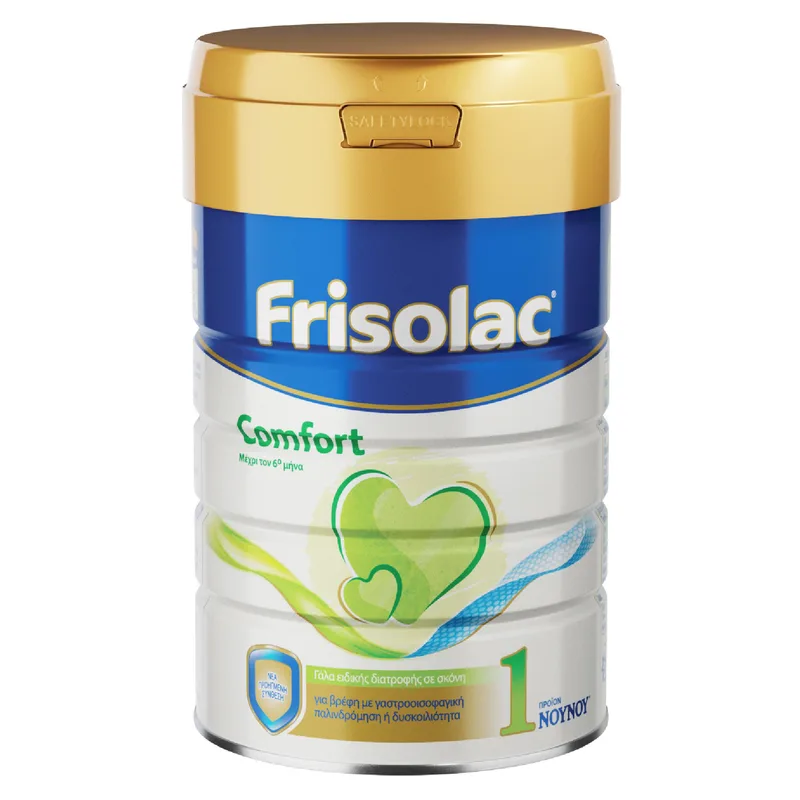 Frisolac Γάλα Ειδικής Διατροφής σε Σκόνη για Βρέφη Έως 6 Μηνών με Γαστροοισοφαγική Παλινδρόμηση ή Δυσκοιλιότητα Comfort No 1 400gr