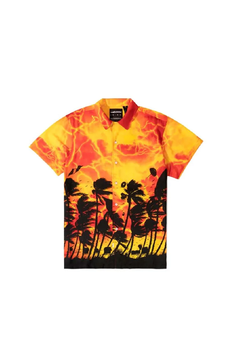THE HUNDREDS Πουκάμισα Cruel SS Woven - ORANGE-T22S108009-ORANGE