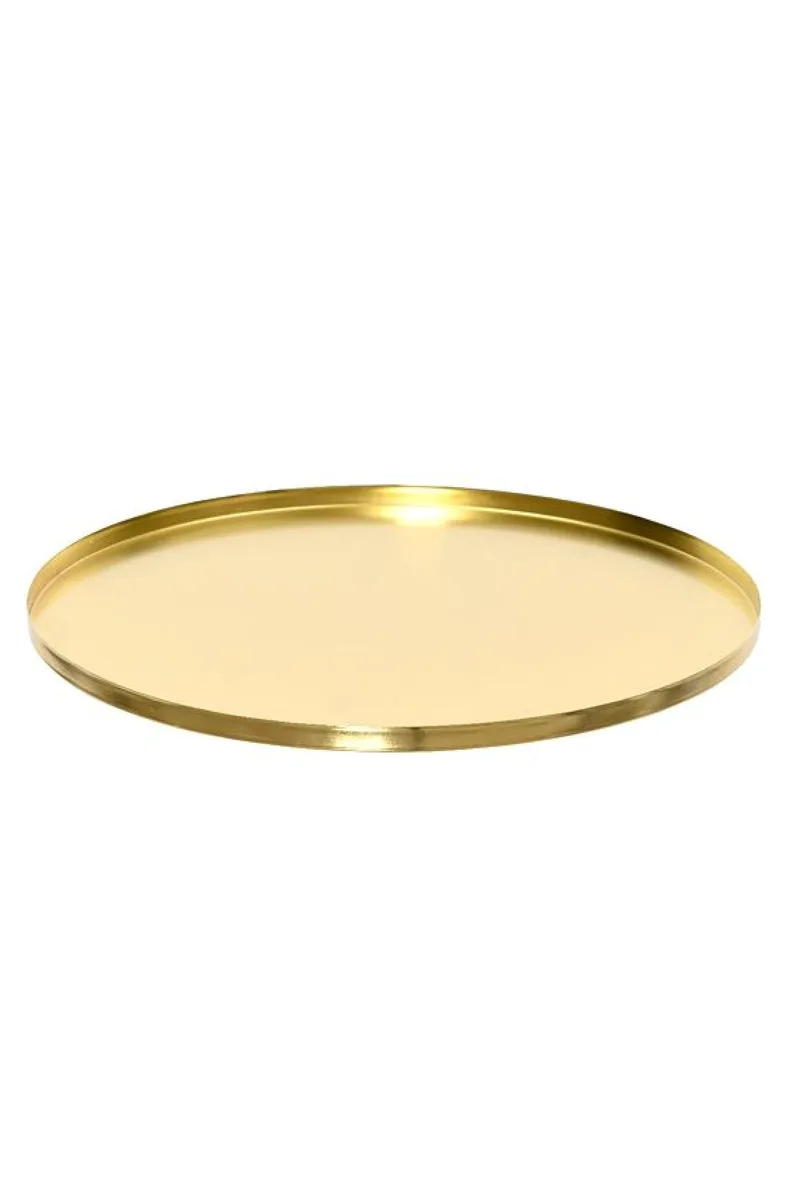 Δισκος Στρογγυλος Μεταλλικος Χρυσος 35Cm 35x35x1.5cm Μονόχρωμο Kaeming