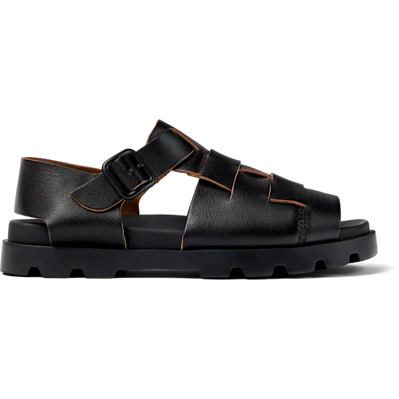 CAMPER Brutus Sandal - Πέδιλα Για Ανδρικα - Μαύρο, Μέγεθος 41, Smooth leather