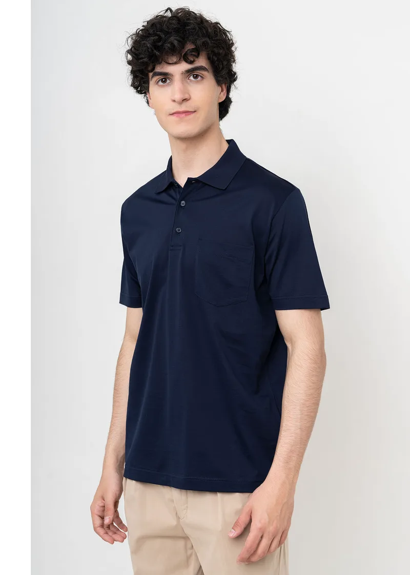 Nino Marini Polo Μπλούζα της σειράς Basic - XININ82300 00235 Blue