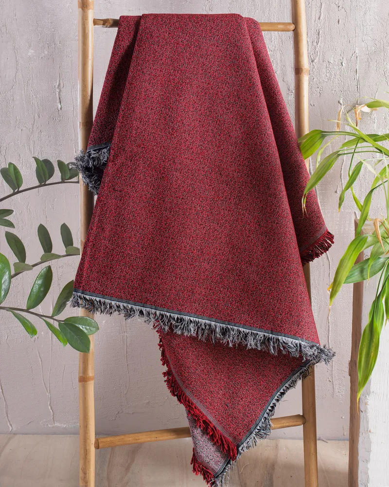 Διακοσμητική Μαξιλαροθήκη (40Χ40) Cadenza Bordeaux, Rythmos Home