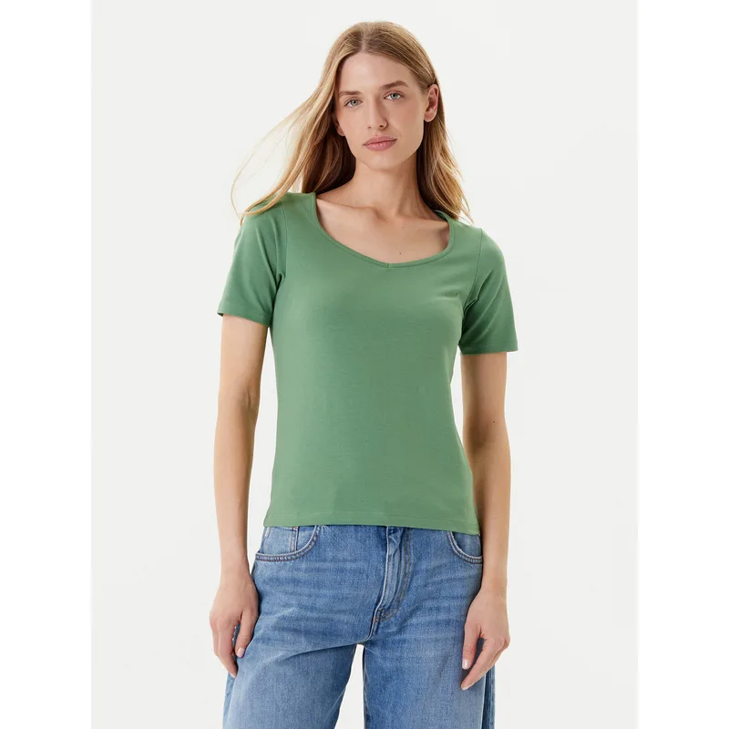 United Colors Of Benetton T-Shirt 3FJHD401P Πράσινο Slim Fit