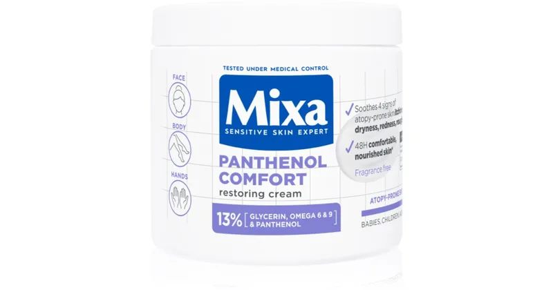 Mixa Panthenol Comfort emollient cream with hydrating effect 400 ml
