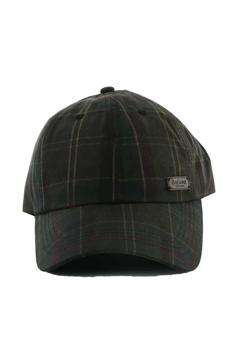 BARBOUR ΚΑΠΕΛΟ LOGO ΚΑΡΩ WAX ΛΑΔΙ