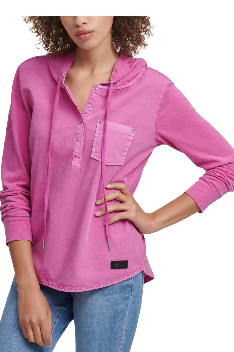 Μπλούζα Μακρυμάνικη DKNY Acid Wash E0KFMHNF-POM Γυναικείο