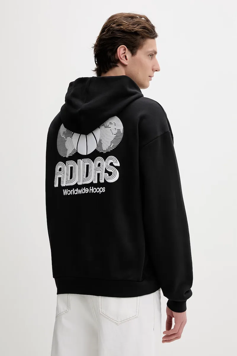 Βαμβακερή μπλούζα adidas Originals World Wide Hoops