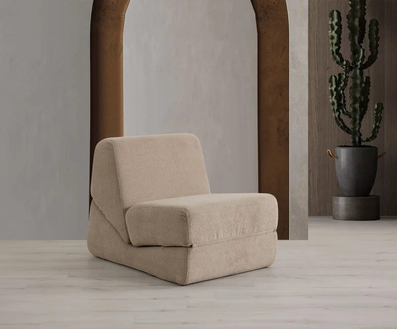 Πολυθρόνα Κρεβάτι Origami Convertable - Dark Cream 560Are4171 (100x70x70)