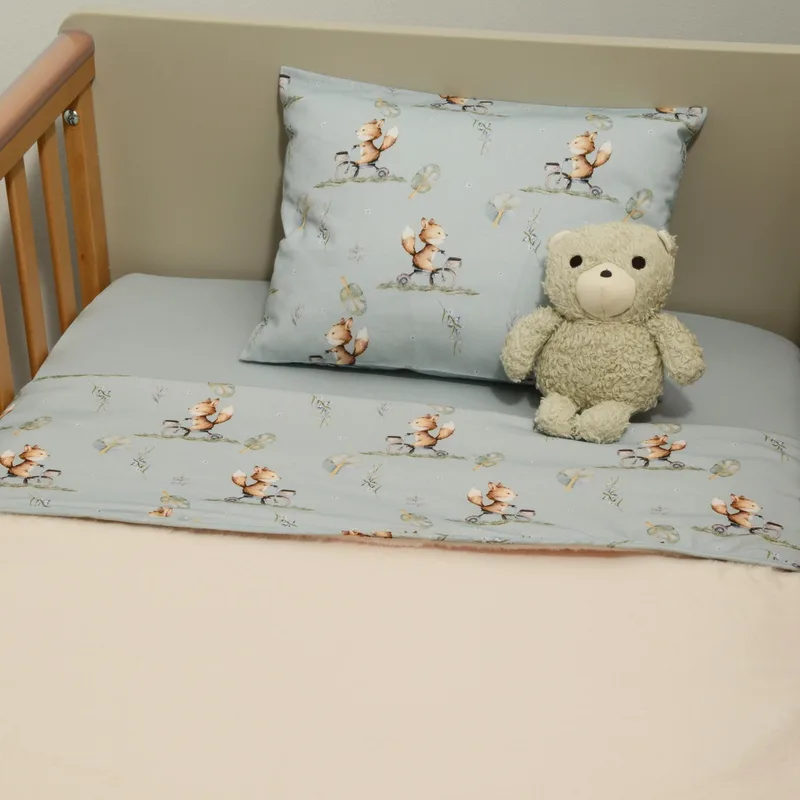 Minky ΝEW Κουβέρτα Λίκνου Διπλής Όψης 75x95 Des -429 Oliver Baby