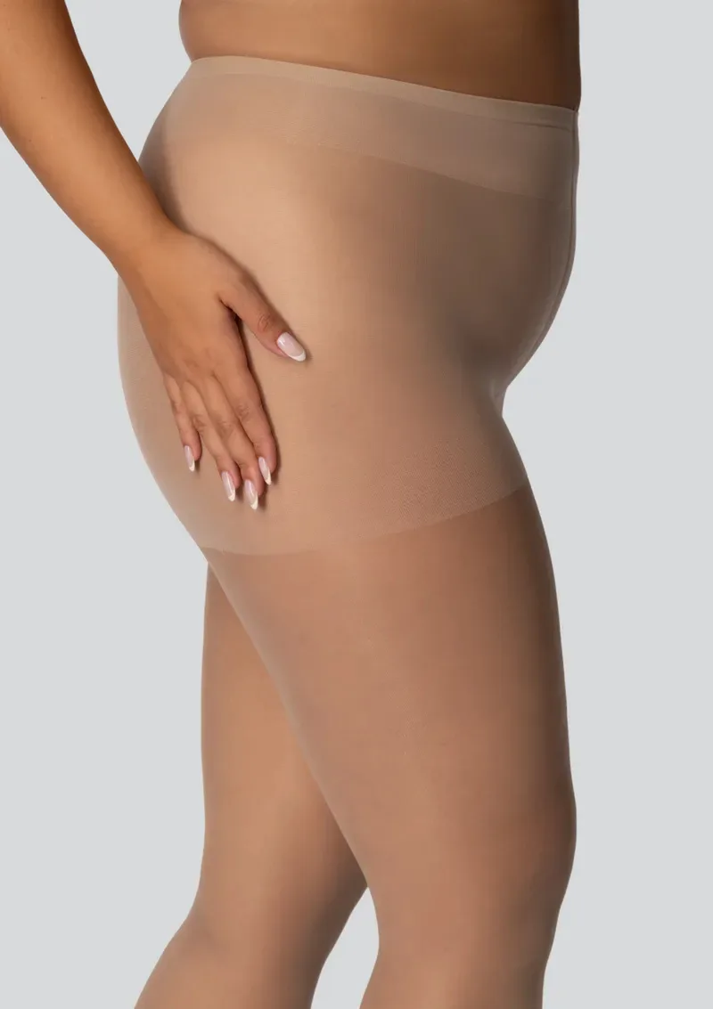 Καλσόν Plus Size Ενισχυμένο 30 DEN Μπεζ - Φυσικό