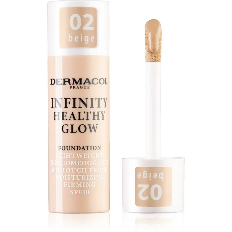 Dermacol Infinity Healthy Glow υγρό μεικ απ SPF 10 απόχρωση 02 Μπεζ 20 γρ
