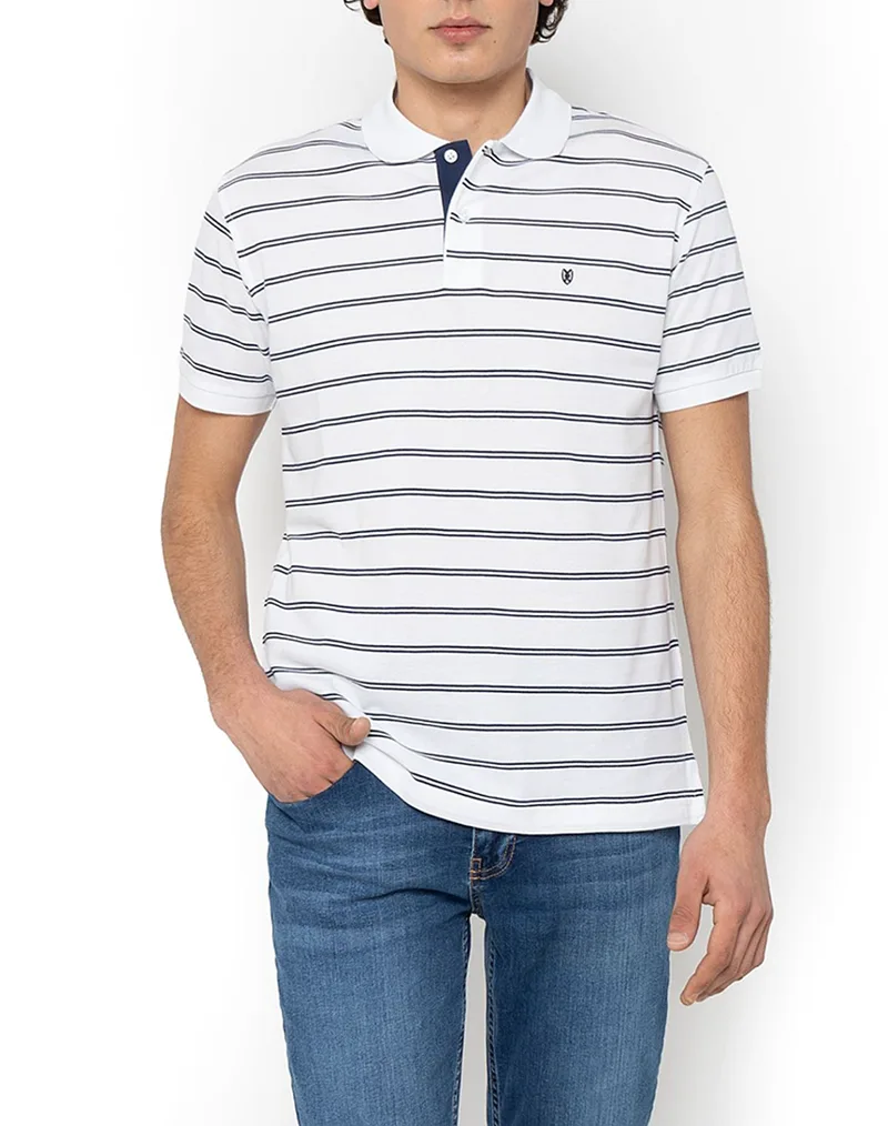 THE BOSTONIANS ΜΠΛΟΥΖΑ ACORN POLO PIQUE REGULAR FIT 3PS4468-WHITE OffWhite