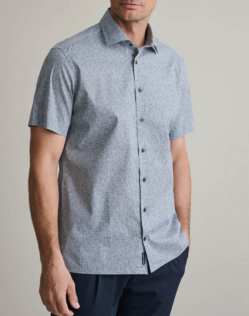 NAVY&GREEN ΠΟΥΚΑΜΙΣΟ COMFORT FIT, ΚΟΝΤΟ ΜΑΝΙΚΙ 24NG.MP28/NGM/SS-DARK NAVY/WHITE Mixed
