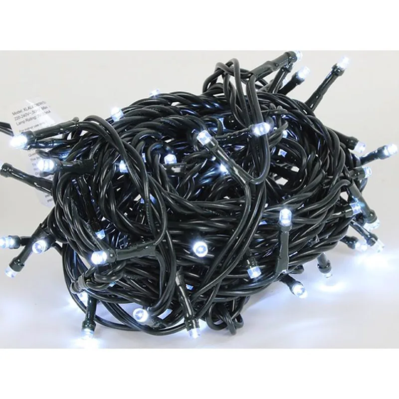 100 Led Με Πρόγραμμα Πράσινο Καλώδιο Λευκό Led IP44 31V