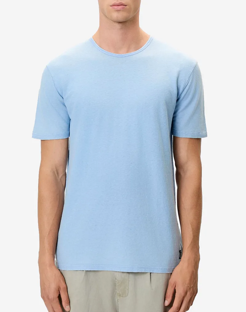 DIRTY LAUNDRY Linen T-Shirt DLMT000639-VINTAGE SKY SkyBlue