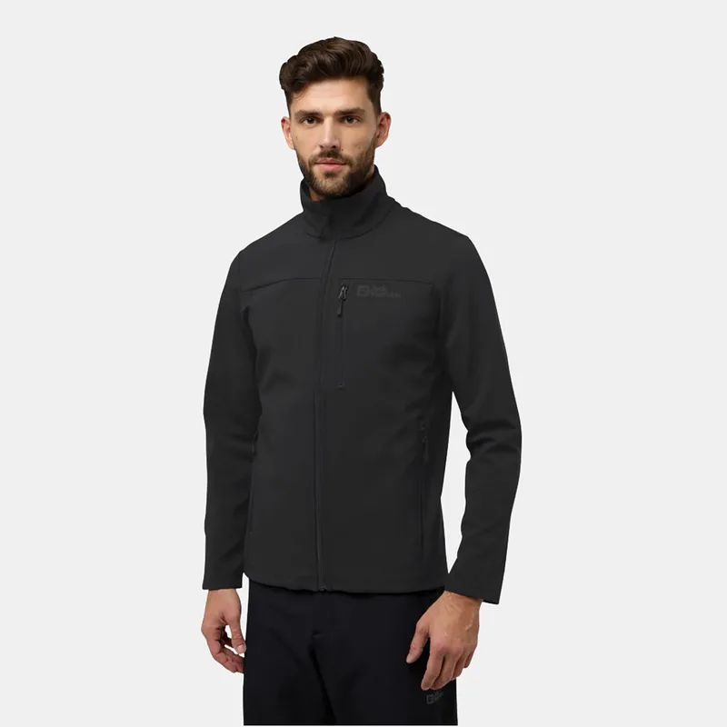 JACK WOLFSKIN WHIRLWIND MEN’S SOFTSHELL JACKET ΜΑΥΡΟ