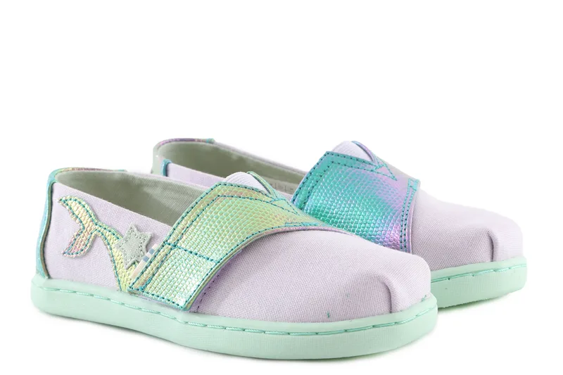 Εσπαντρίγες TOMS Canvas Iridescent Snake Tiny 10015179-PURPLE Κορίτσι