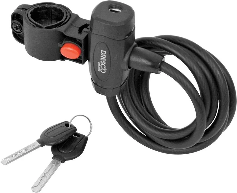 ΚΛΕΙΔΑΡΙΑ ΠΟΔΗΛΑΤΟΥ DRESCO CABLE LOCK ΚΟΥΛΟΥΡΑ ΜΕ ΚΛΕΙΔΙ 150 CM Φ8 (5250206)