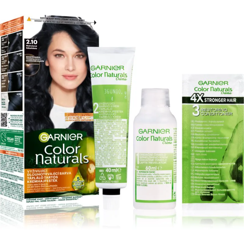 Garnier Color Naturals Creme βαφή μαλλιών απόχρωση 2.10 Blueberry Black 1 τμχ
