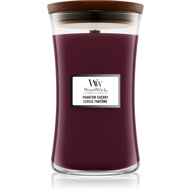 Woodwick Phantom Cherry αρωματικό κερί με ξύλινο φιτίλι 609.5 γρ