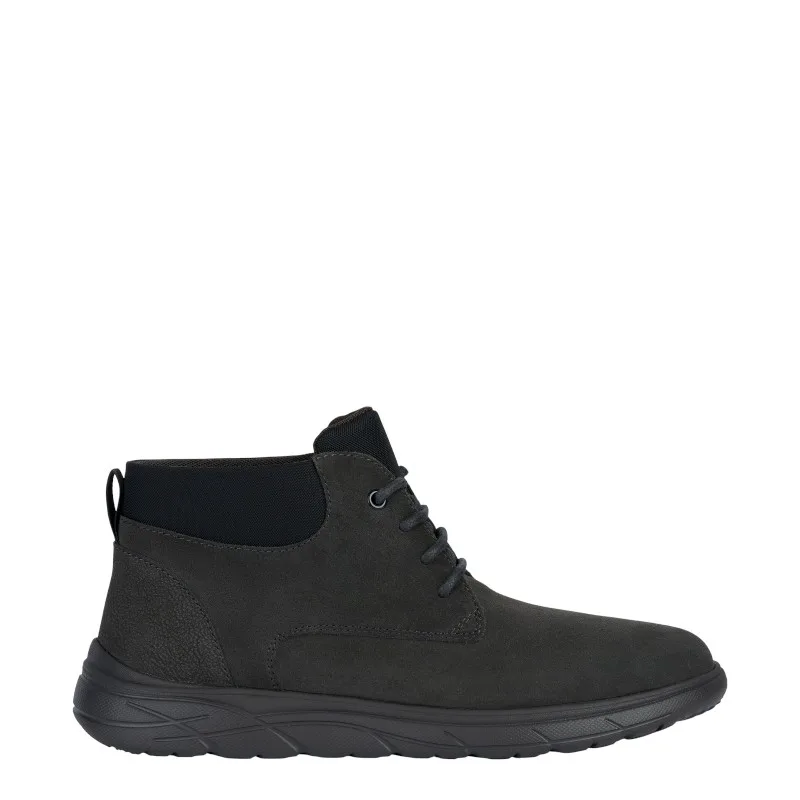 Ανδρικά μποτάκια GEOX U PORTELLO B - SUEDE+NBK SYN U36E1B 022EK C6372 γκρι δέρμα καστόρ