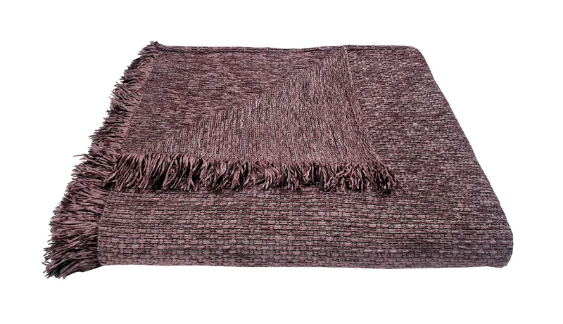 Ριχτάρι Acrylic-Polycotton Πολυθρόνας 180x180εκ. Σενίλ Ψάθα Lilac Komvos Home 7045512-8 (Χρώμα: Λιλά, Ύφασμα: 55% Acrylic-25% Cotton-20% Polyester) - KOMVOS HOME - 7045512-8