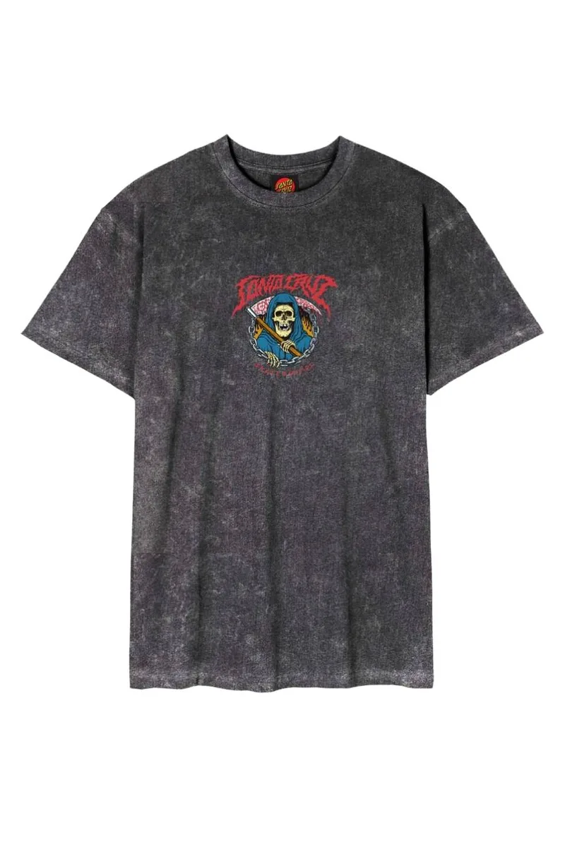 Santa Cruz Out Of Time Ανδρικό T-Shirt - Ξεβαμμένο Μαύρο-SCA-TEE-13479-BLACK