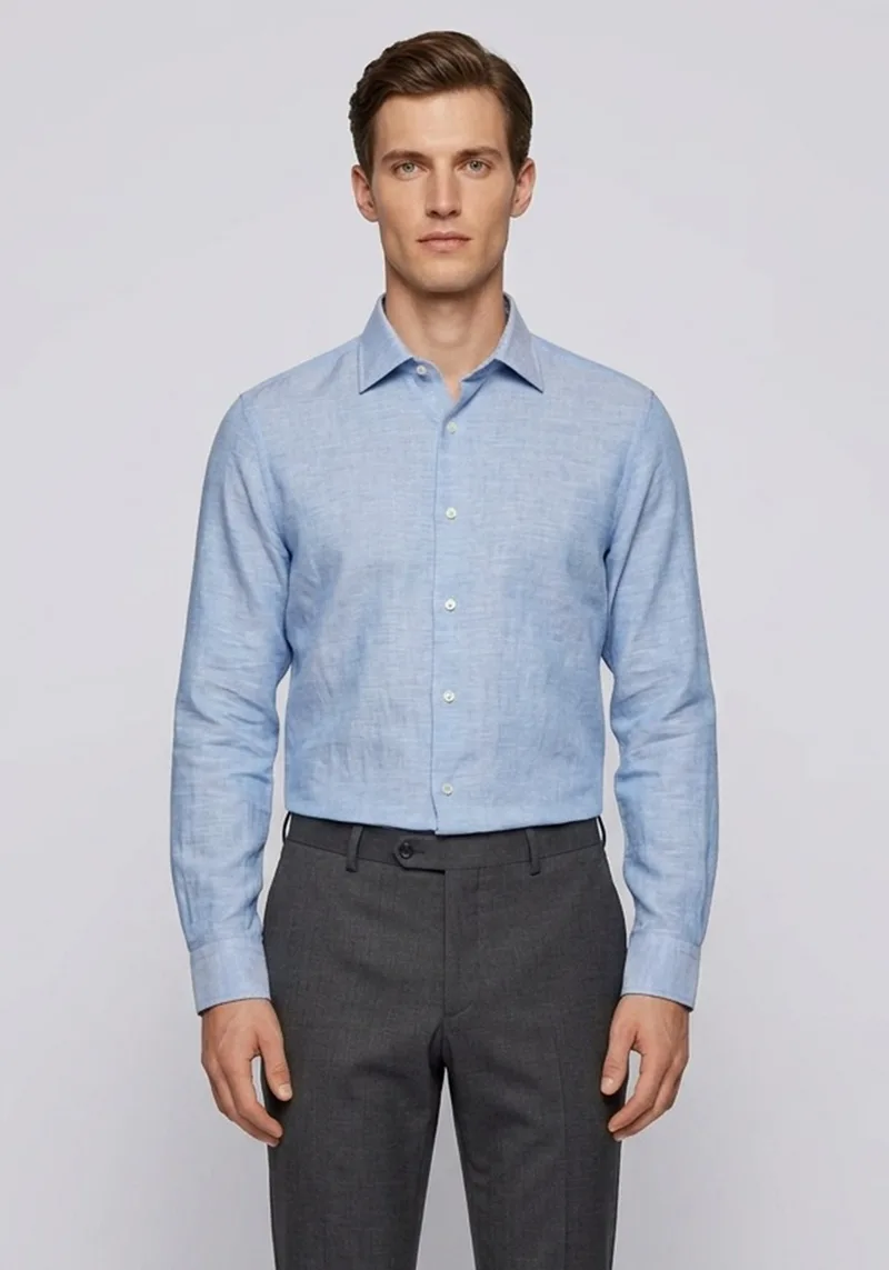 BOSS Πουκάμισο JOE - 50561124 450 Light Blue