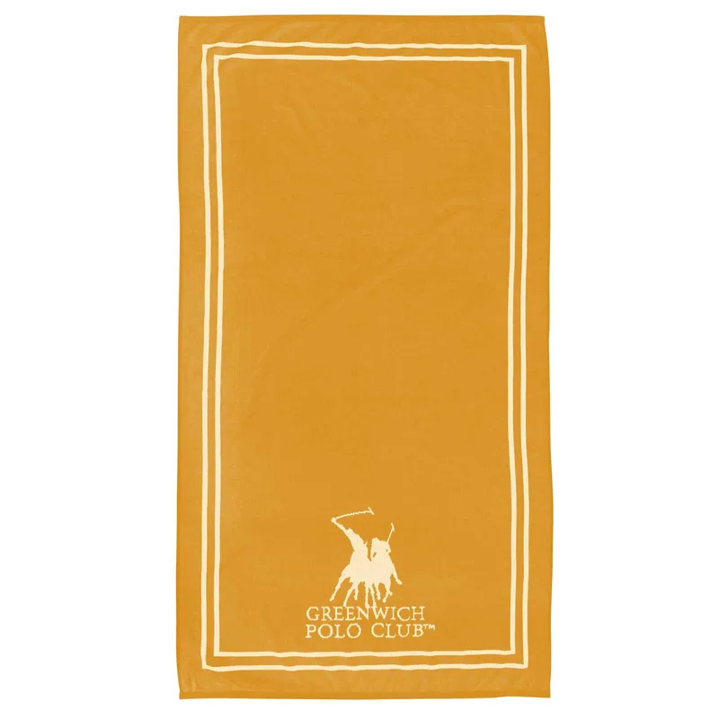 Πετσέτα Θαλάσσης Greenwich Polo Club 4051 Cream- Ochre 90x170