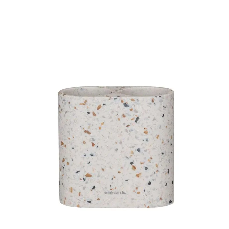Ποτηροθήκη Διπλή Κεραμική 12x6,2x10,8εκ. Blend Terrazo Sealskin 800035 (Υλικό: Κεραμικό) - sealskin - sl-800035