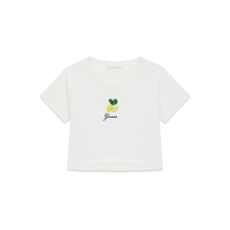 Guess T-Shirt J6GI10 K6YW4 Λευκό Relaxed Fit