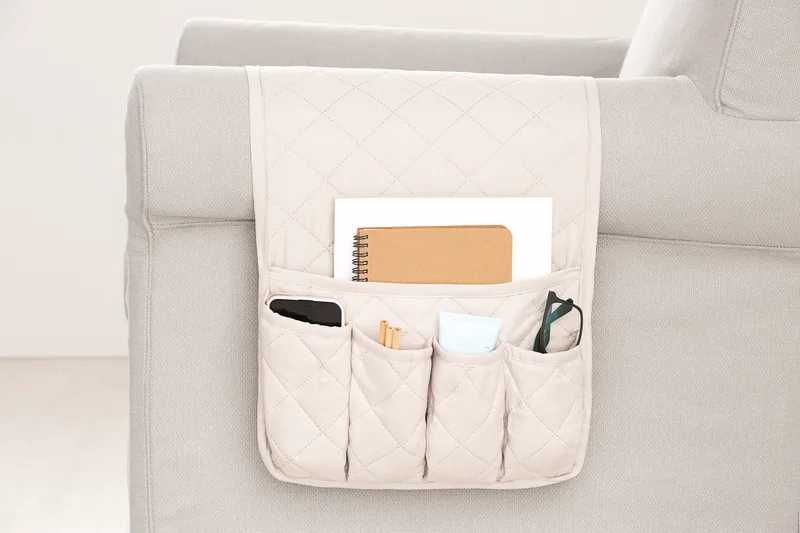 Κάλυμμα Θήκη Οργάνωσης Καναπέ 89x33 Quilt - C/1 Ιβουάρ -10+ Χρώματα Διαθέσιμα-Καλύμματα Σαλονιού