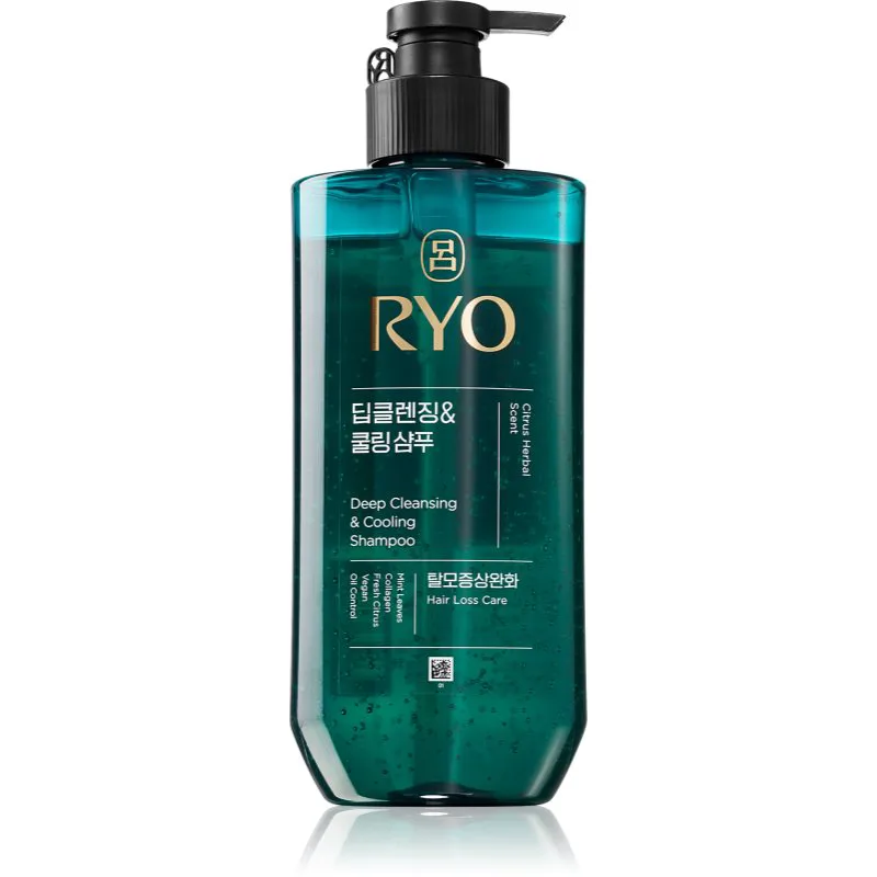 RYO Deep Cleansing & Cooling Shampoo σαμπουάν για βαθύ καθαρισμό με δροσερό αποτέλεσμα 480 ml
