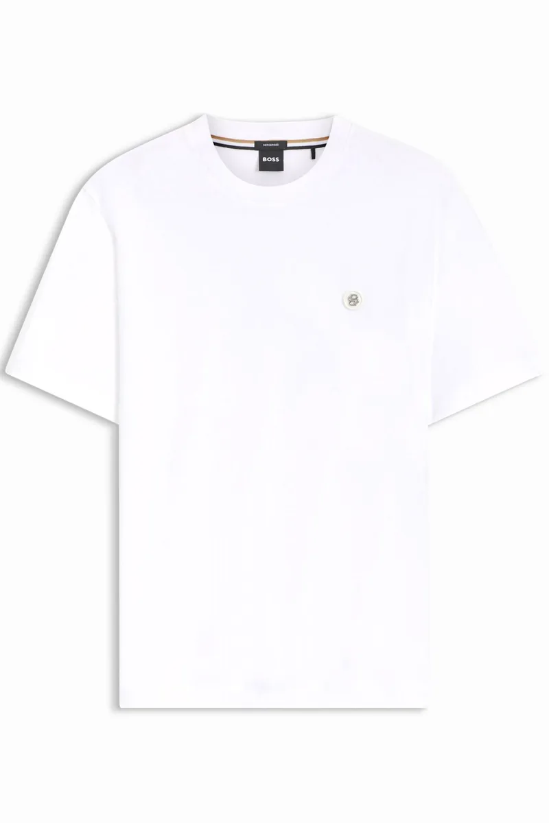 BOSS T-SHIRT C-TAUT-1 MERCERISED ΛΕΥΚΟ