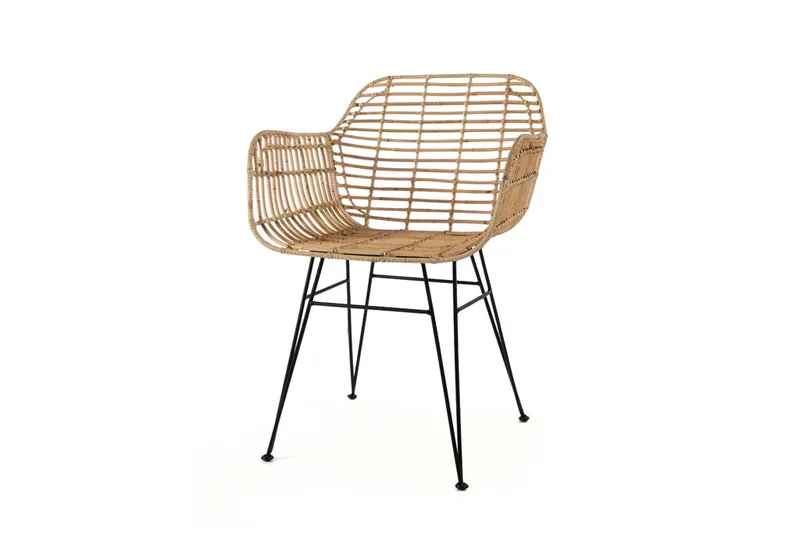 Καρέκλα Τραπεζαρίας με μπράτσα Marea Black legs (57x60x82) Soulworks 0300087