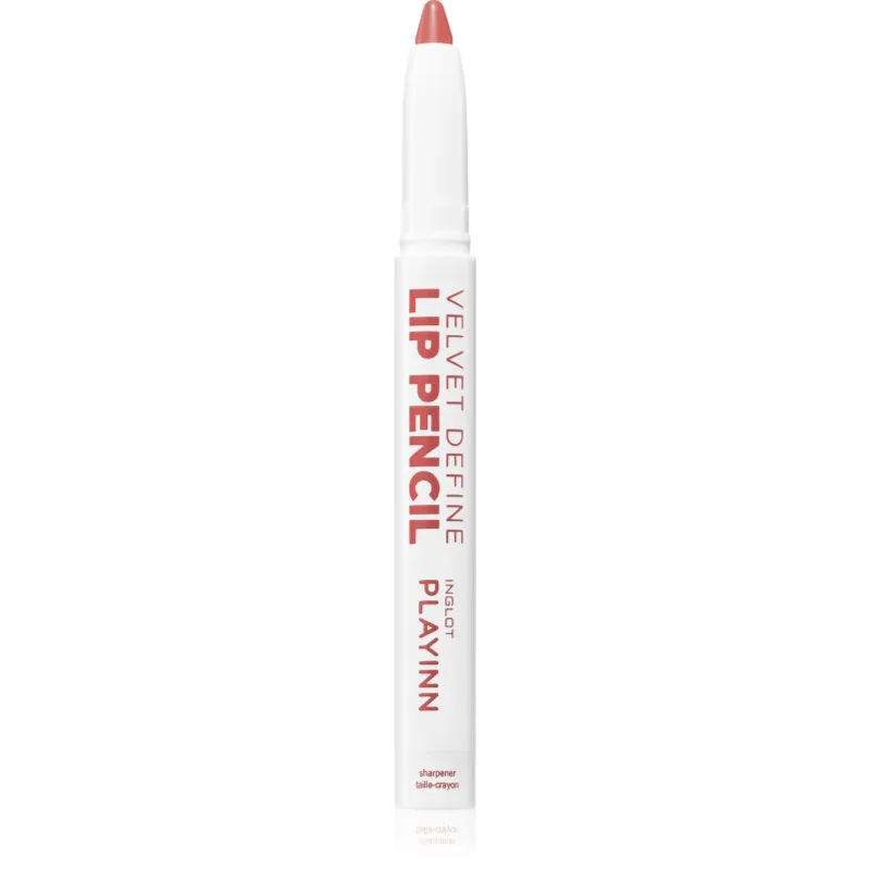 Inglot PlayInn Velvet Define Lip Pencil εντατικό μολύβι για τα χείλη απόχρωση BLUSHING ESPRESSO 64 1.6 γρ