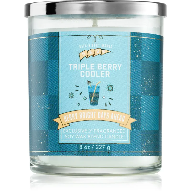 Bath & Body Works Triple Berry Cooler αρωματικό κερί 227 γρ