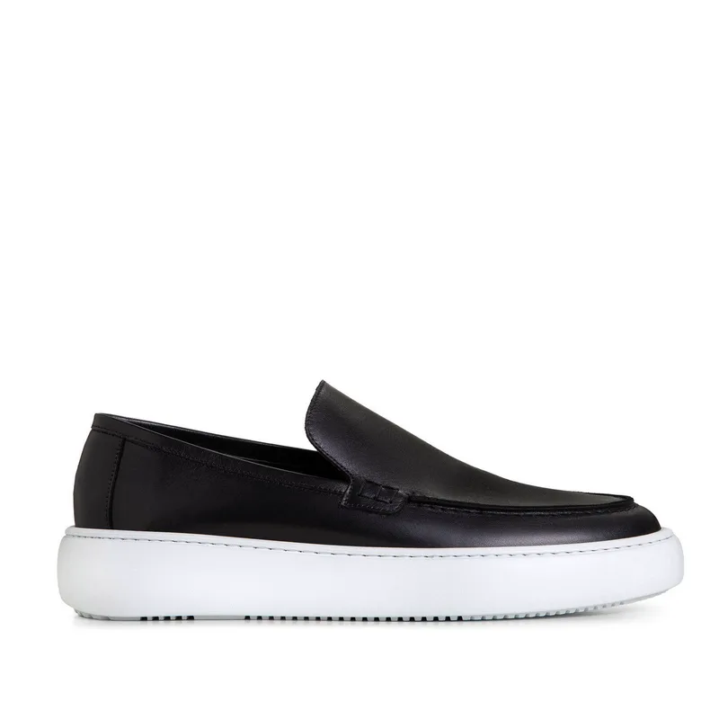 Ανδρικά Δερμάτινα Loafers Makris L4 Μαύρα