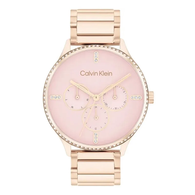 CALVIN KLEIN Carnation Rose Χρυσό Steel Blush Dial Multifunction 25200370