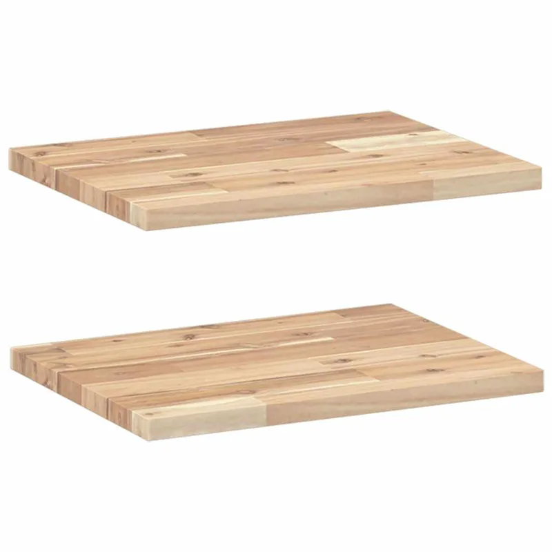 vidaXL Ράφια Πλωτά 2 τεμ. 40x30x2 εκ. από Μασίφ Ξύλο Ακακίας