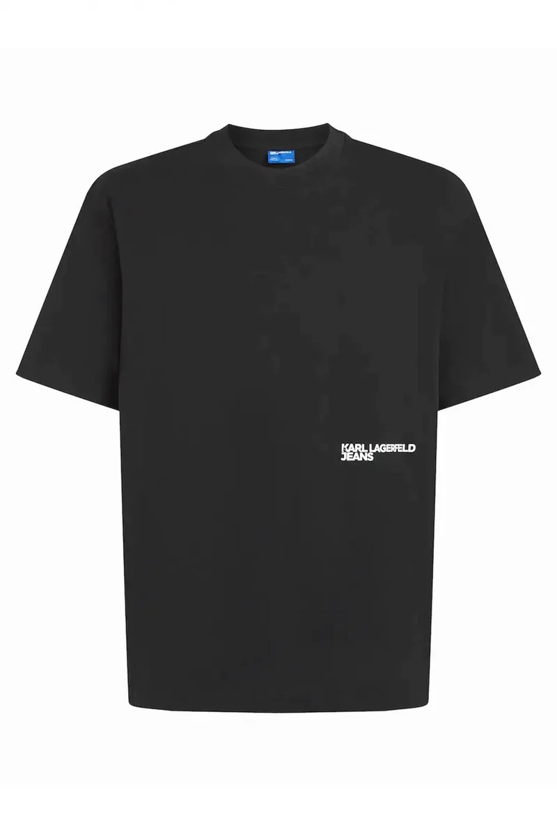 KARL LAGERFELD JEANS T-SHIRT RELAX SS FRAME TEE ΜΑΥΡΟ