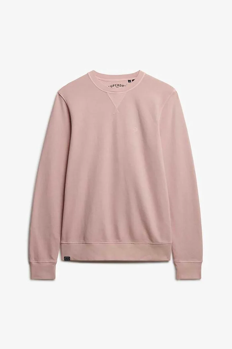 Superdry ανδρική μπλούζα φούτερ με κεντημένο λογότυπο Relaxed Fit "Classic Essential" - M2014044A Ροζ