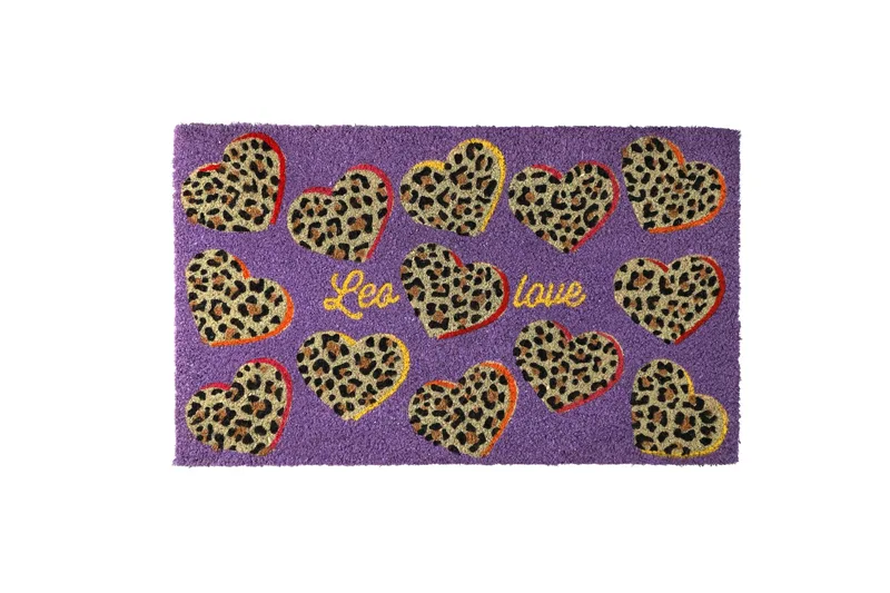 Πατάκι Εισόδου 45x75 Leo Love Μωβ